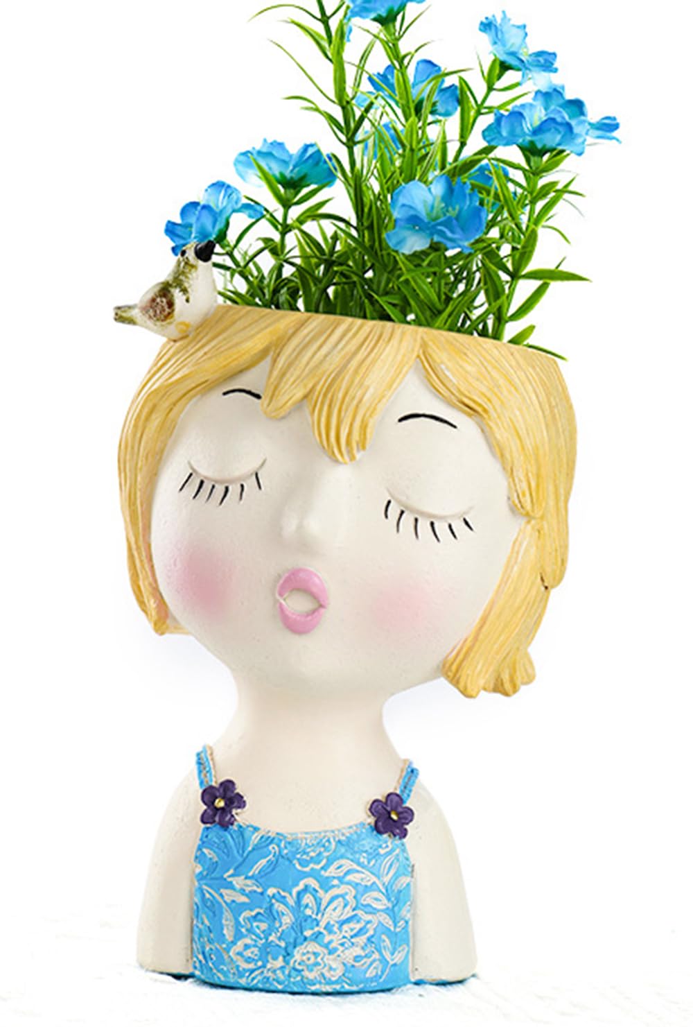 WLDOCA Face Planters Pots Head Planter, Plant Pots with Heads for Plants, Lady Statue Plant Pot, Unique Flower Pots with Drainage, Thinking Women Statue, Boho Vase, Cute Vases Home Decor Gift,A