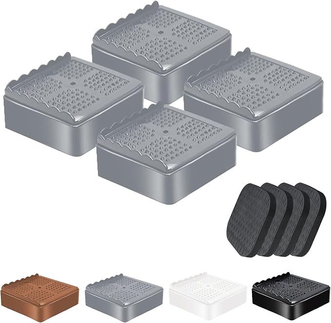 shouwuhho Furniture Risers, 4 Pack Bed Risers