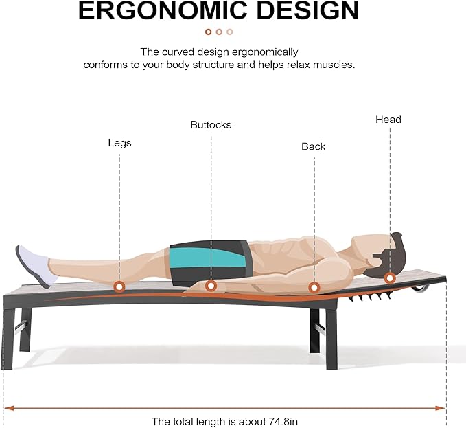 Crestlive Products Pool Lounge Chair Outdoor Set of 2, Chaise Lounge Chairs