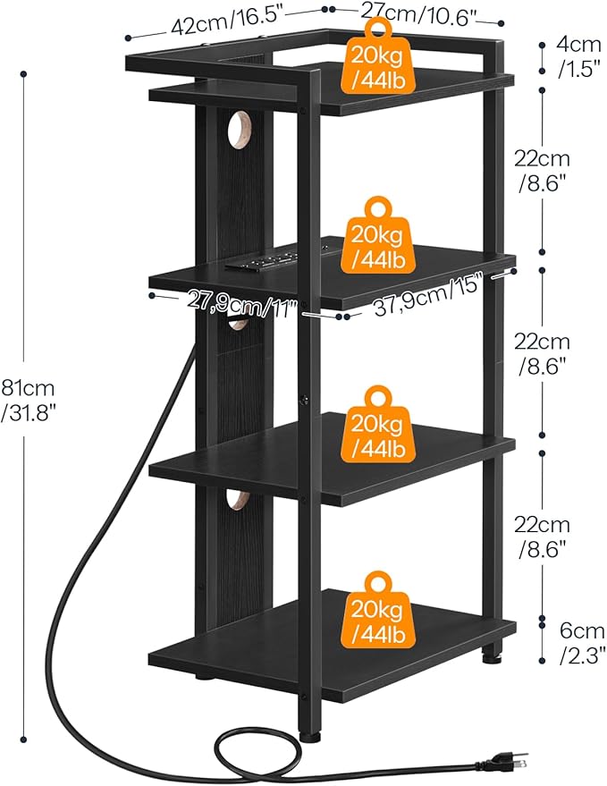 HOOBRO Game Console Shelf, 4-Tier Video Gaming Consoles Stand