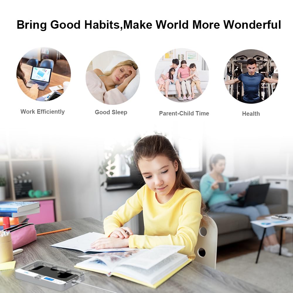 ySky Portable Phone Lock Box with Timer for iPhone and Android Phones, Self-Control Timed Phone Jail Locker to Help Kids,Students, Adults Focus Back, Unplug from Phones Boost Your Mental Wellness