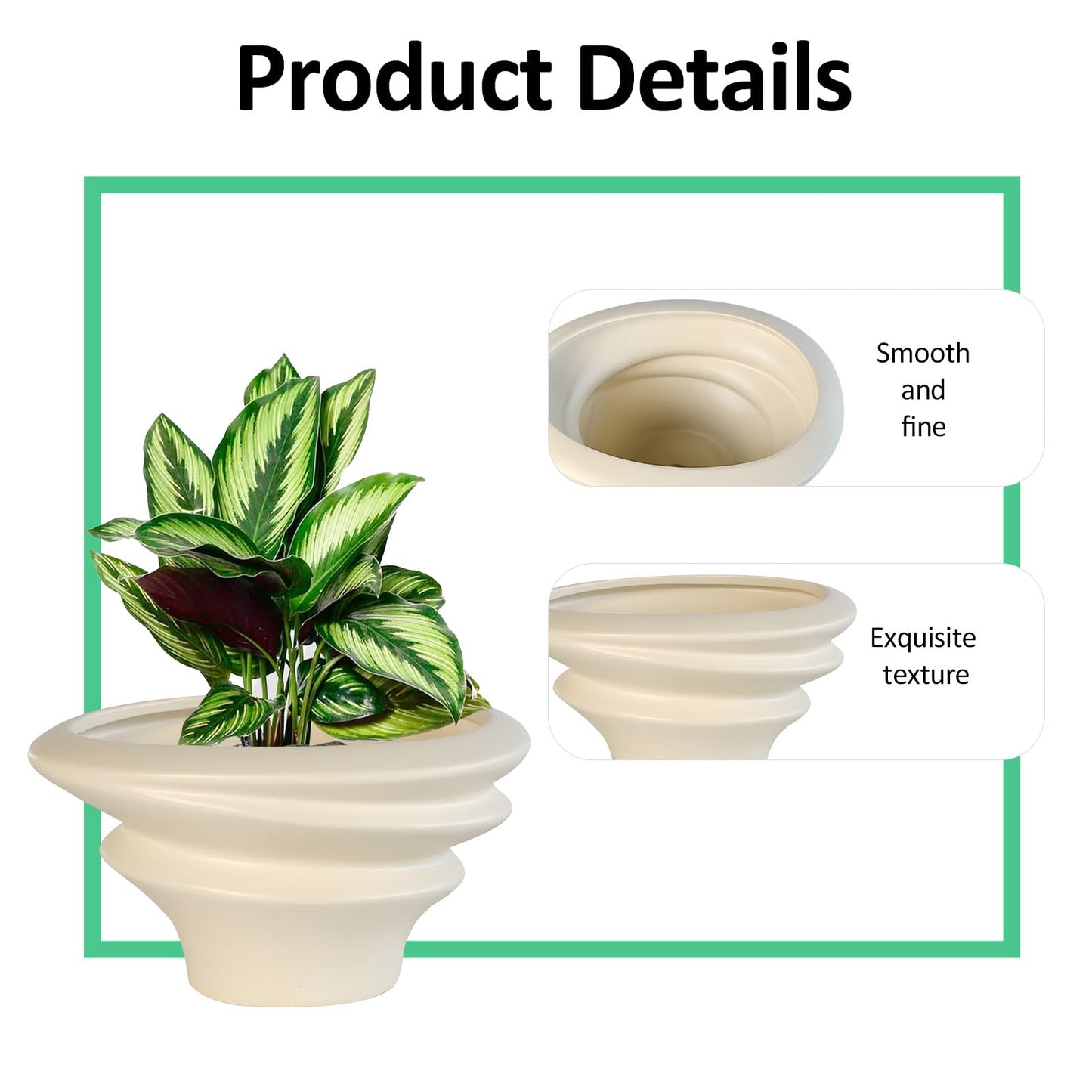 OXART 8.5 inch Ceramic Plant Pot, Plant Pots for Indoor Plants with Drainage, Outdoor Flower Pots Home Office Decorative Planters Pot for Succulent, Snake Plant and Pothos, Yellow