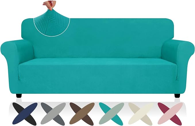 ZNSAYOTX Super Stretch Sofa Cover, New Striped Sofa Covers Fitted Slipcovers