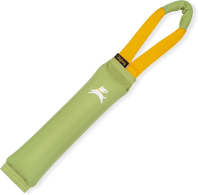 OllyDog Tugger | Dog Tug Toy for Tug of War & Training | Durable Bite Pillow | Eco-Friendly Recycled | Handle | Medium Large Dogs (Palm)