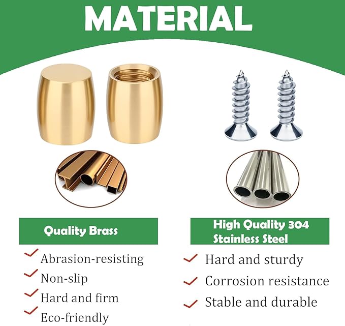 4 PCS Brass Cutting Board Feet