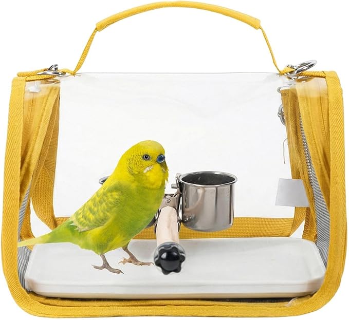 Bird Backpack Carrier | Bird Backpack with Perch for Transporting | Parakeet Carrier Bag,for Parrot Parakeet Cockatiel Conure Cockatoo Outdoor Travel Camping Road Trip Vacation