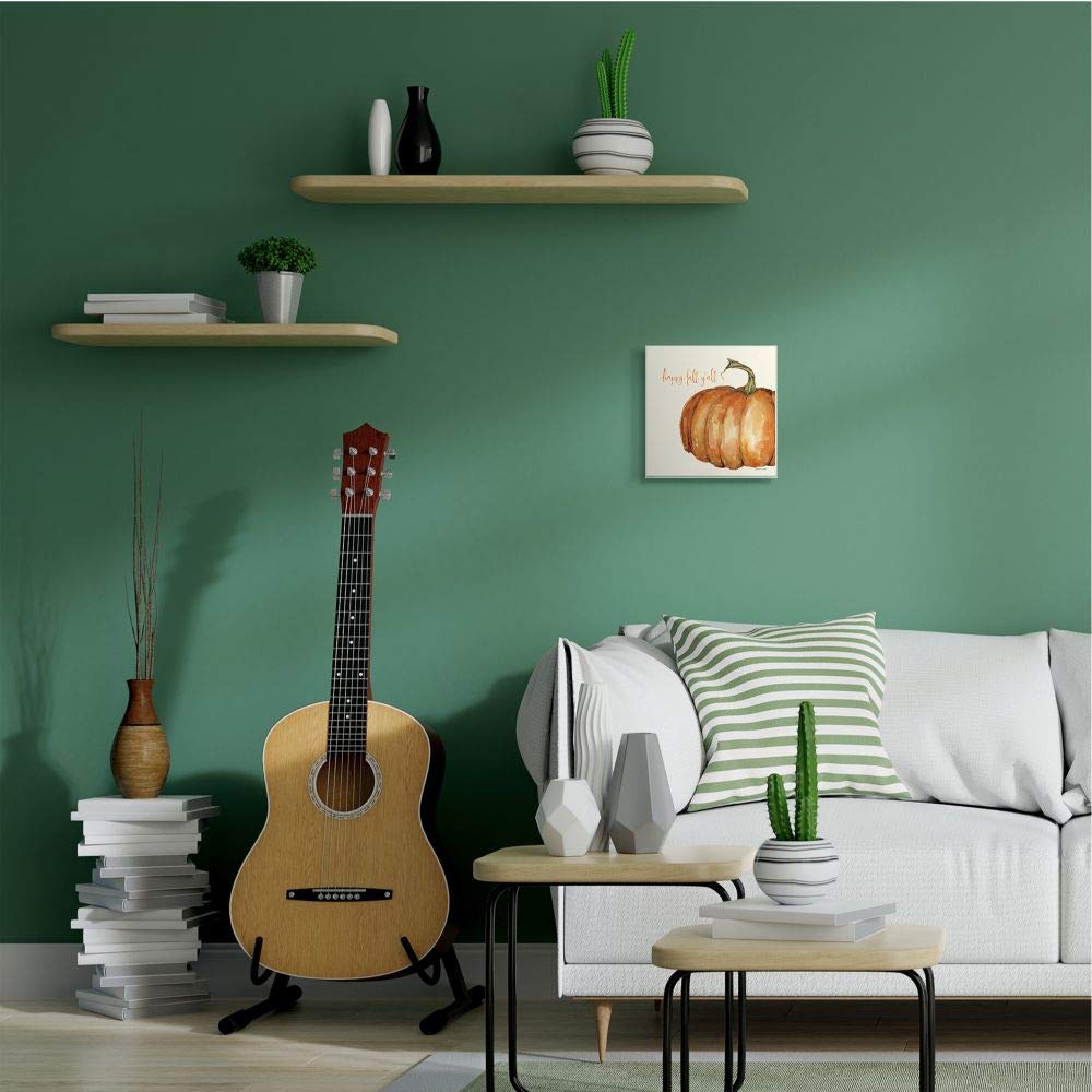 Stupell Industries Happy Fall Yall Autumn Pumpkin Seasonal Design, Designed by Stephanie Workman Marrott Art, 12 x 0.5 x 12, Wall Plaque
