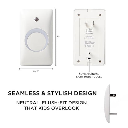 GlowGuard Childproof Outlet Covers & Night Light (1-Pack) | Secure & Tamper Resistant | Childproof, Babyproof, Toddler Proof, Child Safety Socket Cover | Light Sensor or Manual Toggle | Patent Pending