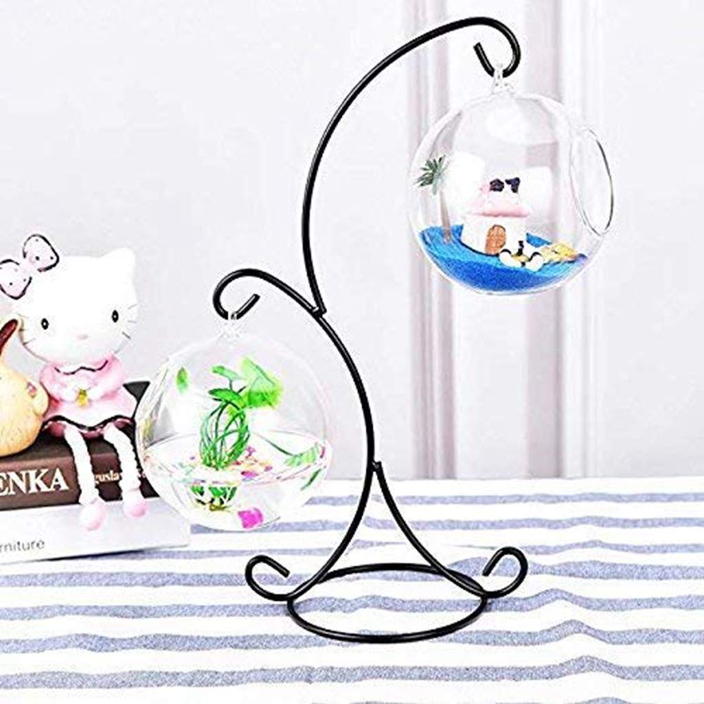 VERSAINSECT isplay Stand, 2 Pack Iron Hanging Stand Rack Holder for Hanging Glass Globe Air Plant Terrarium, Witch Ball and Home Wedding Decoration