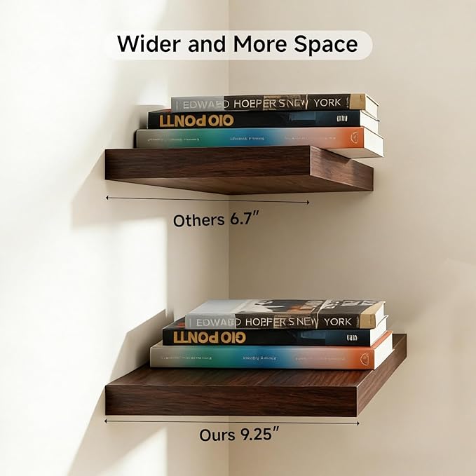 31.5in Floating Shelves for Wall, Wall Mounted Shelves for Decor Storage Set of