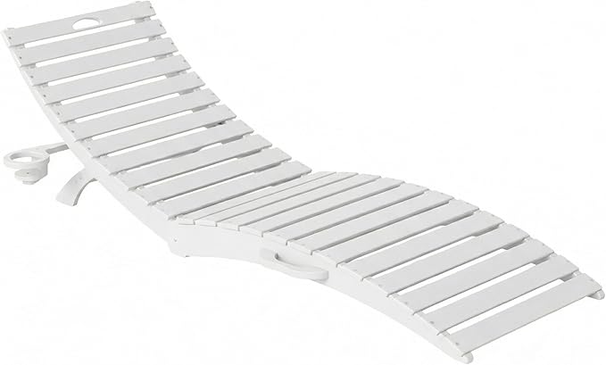 Folding HDPE Outdoor Chaise Lounge