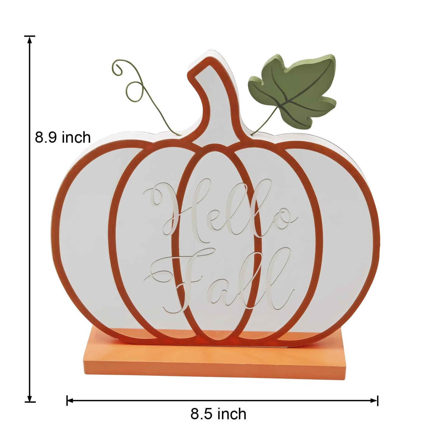 Infinity Fall Pumpkin Décor, Light Up Harvest Pumpkin Lights with USB Powered,8.58 Inch H Standing Fall Pumpkin for Table,Shelf or Room Decoration