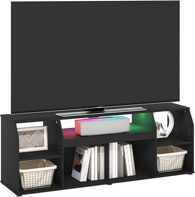 Furinno Jaya TV stand for up to 65 Inch TV, Gaming Enterteinment Center