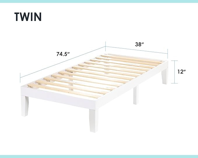 Mellow Naturalista Classic 12 Inch Solid Wood Platform Bed