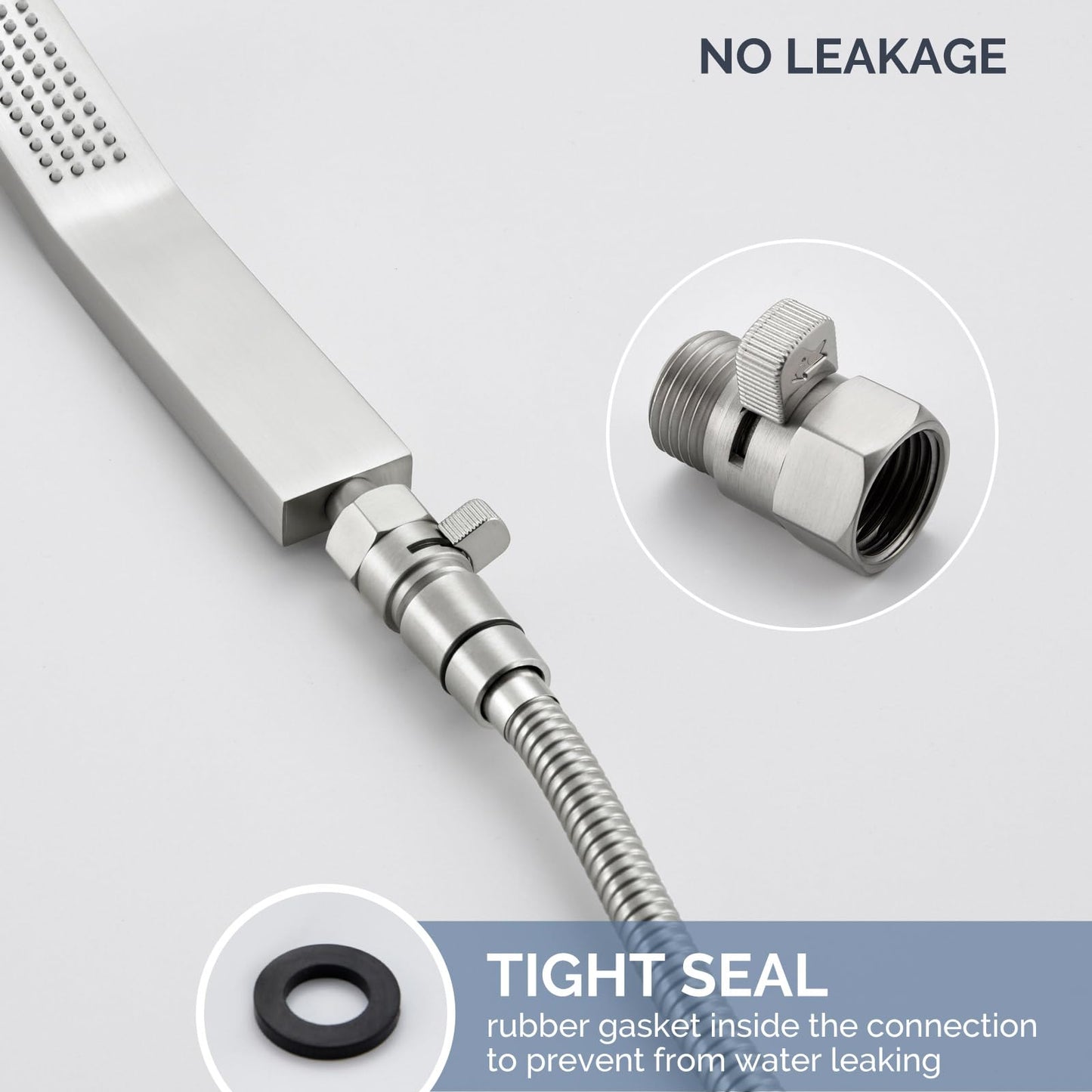 Water Flow Control Valve, Angle Simple Brass Shower Shut Off Valve, Flow Restrictor for Handheld Shower, Bidet Sprayer, Brushed Nickel