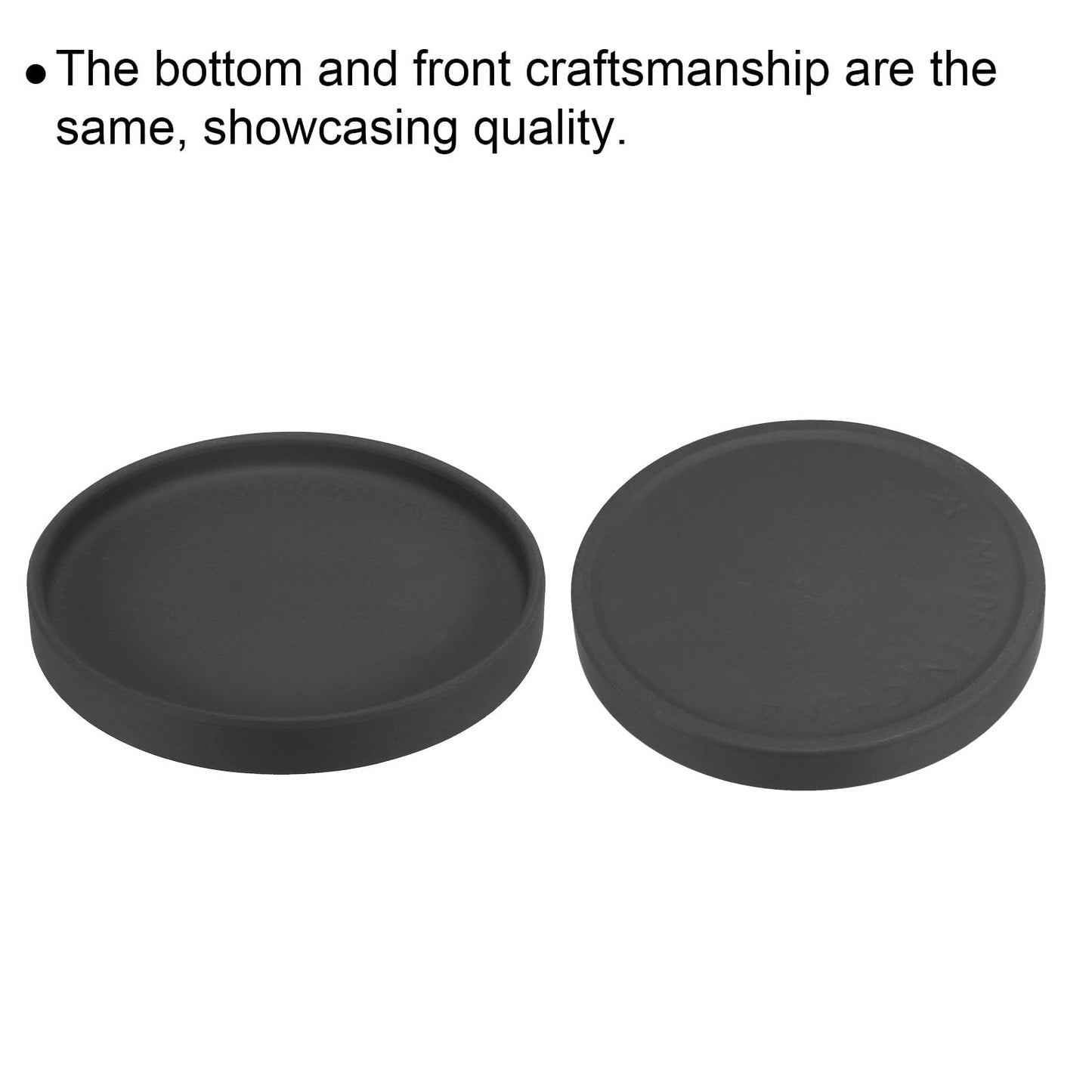 PATIKIL 6 Inch Round Ceramic Plant Saucer, Plant Saucer Tray Flower Planter Drip Tray for Indoors Outdoors Patio Balcony, Black