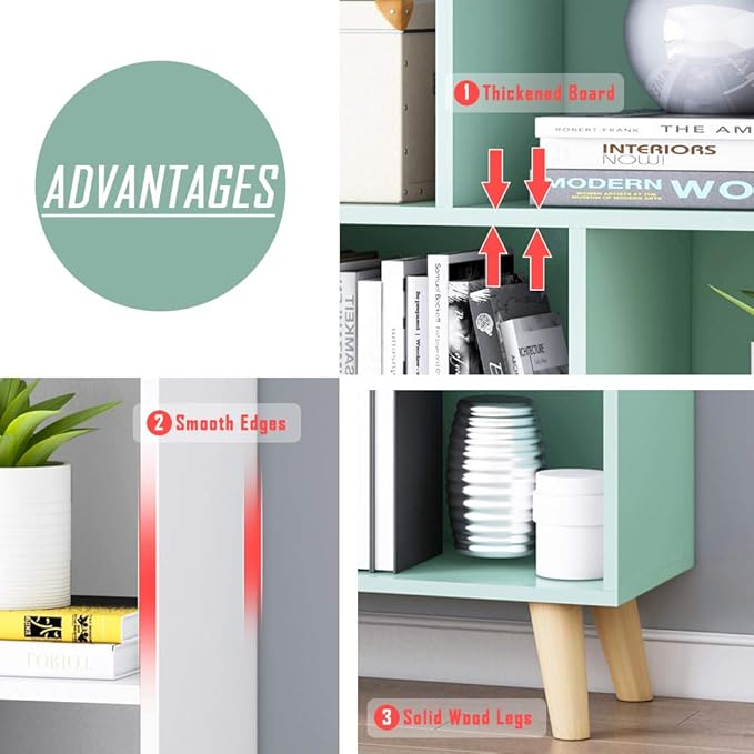 IOTXY Wooden Open Shelf Bookcase