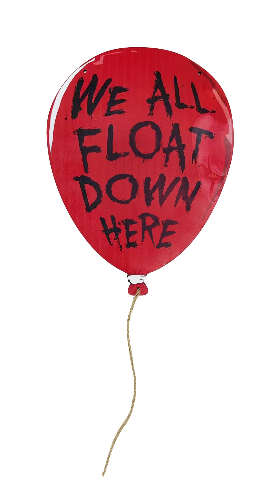 Flinelife We All Float Down Here Horror Decor,16x12,The Clown Balloon Hanging Sign - Perfect For Horror Movie Fans