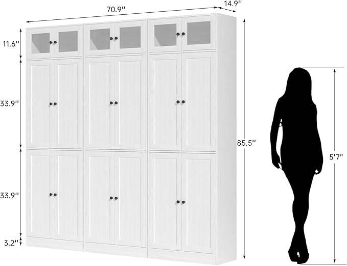 TUSY 85.5" Modern Tall Bookcase