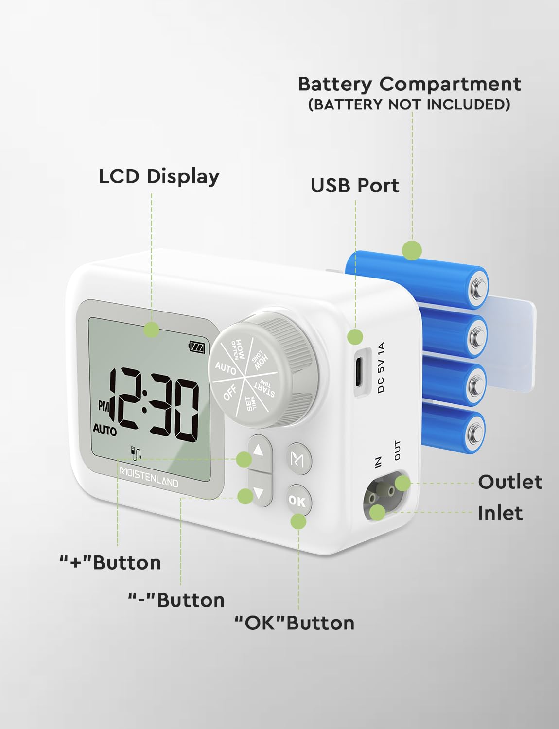 Automatic Watering System, 15 Potted Indoor Houseplants Support Plant Waterer, Vacation Plant Watering Devices, with Digital Programmable Water Timer