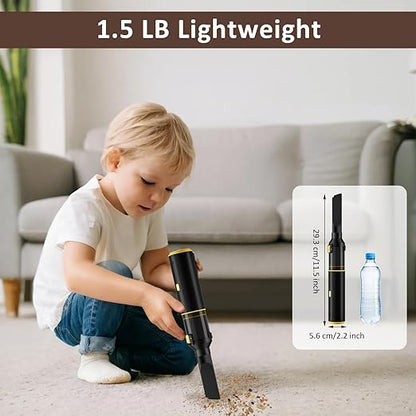 Car Vacuum Portable, CROS 4-in-1 Cordless Vacuum Cleaner with 25000 Pa Max,3 Suction Modes,Handheld Vacuum for Car, Office Desk, Keyboards,Sofa