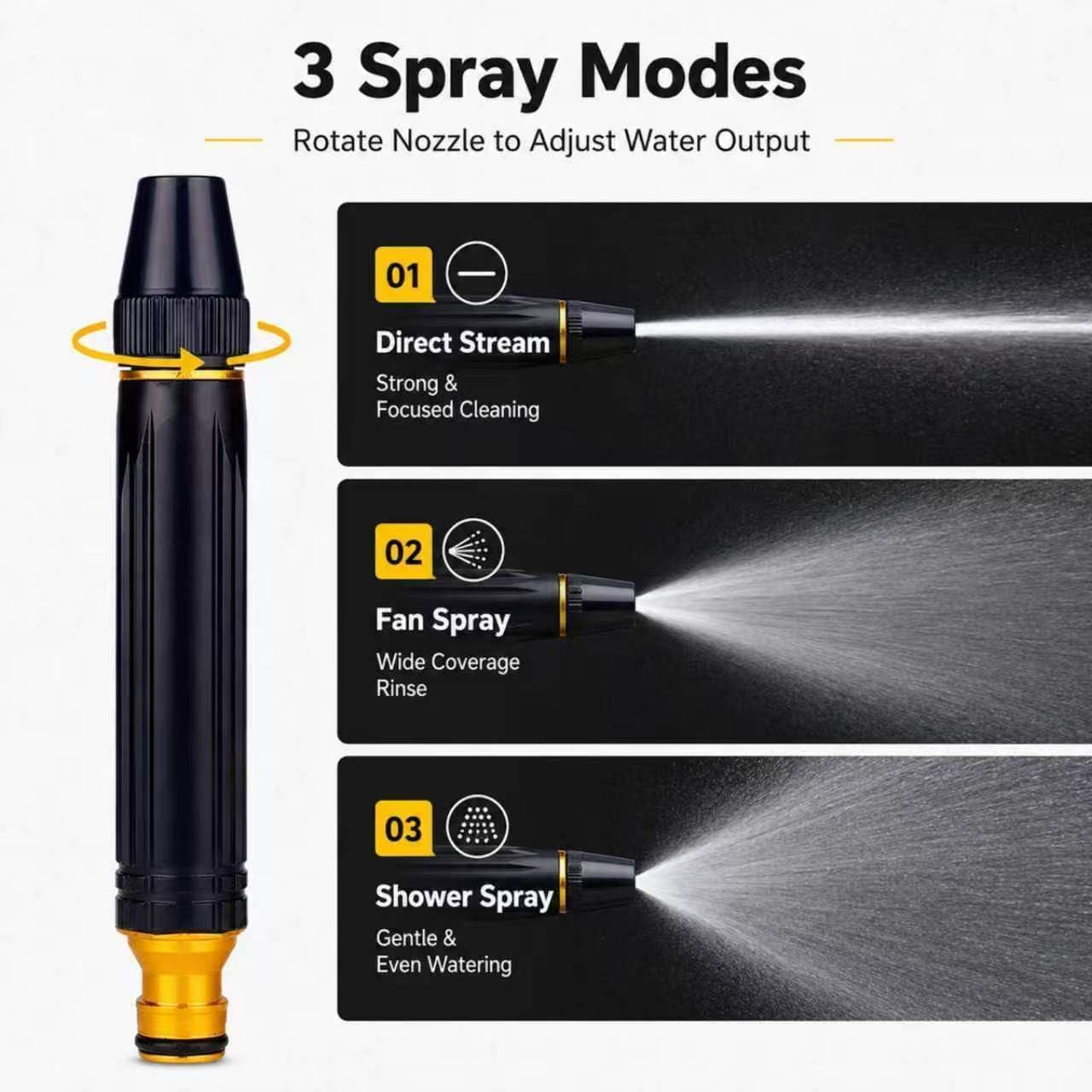 Home High-Pressure Car Wash Water Gun with Booster Nozzle, Home High-Pressure Car Wash Water Gun with Booster Nozzle and Hose