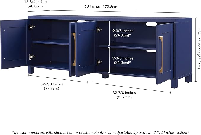 Henn&Hart TV Stand for TVs up to 75"