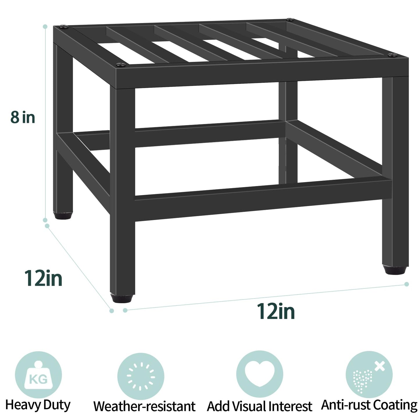 Lilybud--lily Plant Stand Indoor Outdoor, 2 Pcs Heavy Duty Plant Stands Metal Pedestal Stand for Indoor Outdoor, Wrought Iron Flower Stand Display Planter Shelf for Garden Deck Living Room