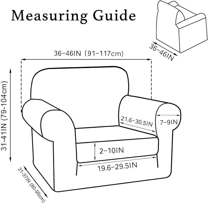 Turquoize 2 Piece Chair Covers Armchair Covers