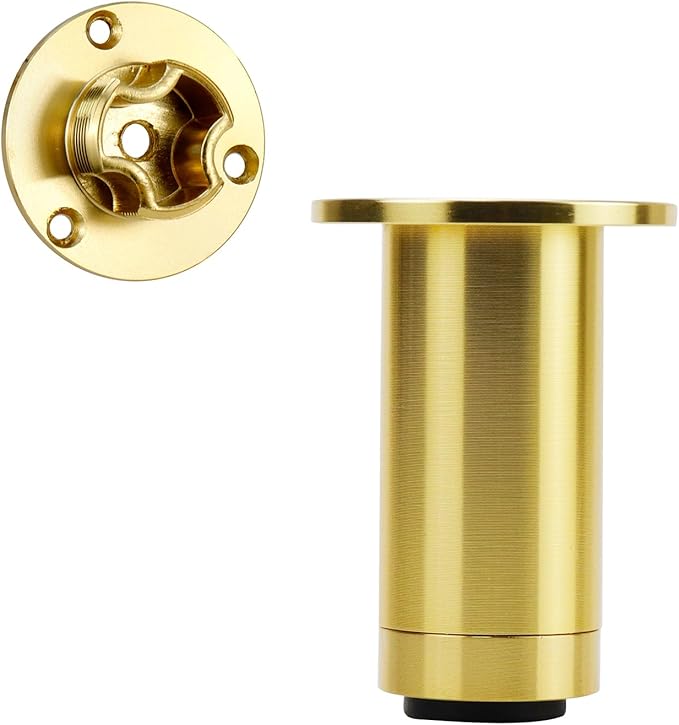 4 Pcs Gold Sofa Adjustable Legs Metal Modern Furniture Legs