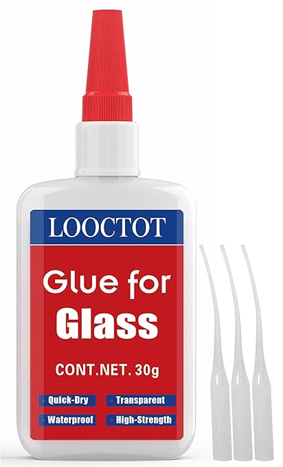 LOOCTOT 30g Glass Glue, Acrylic Adhesive, Super Instant Glue Bonding Between
