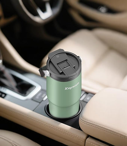 Kepwam Self-Heating Travel Mug 20oz, Temperature-Controlled Coffee Warmer Mug, Smart Travel Coffee Mug Keep Coffee Drinks Hot, Heated Mug Great for Driver Outdoor Fits Car Cup Holders
