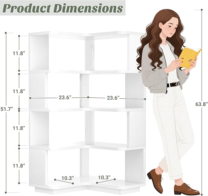 Armocity Corner Book Shelf