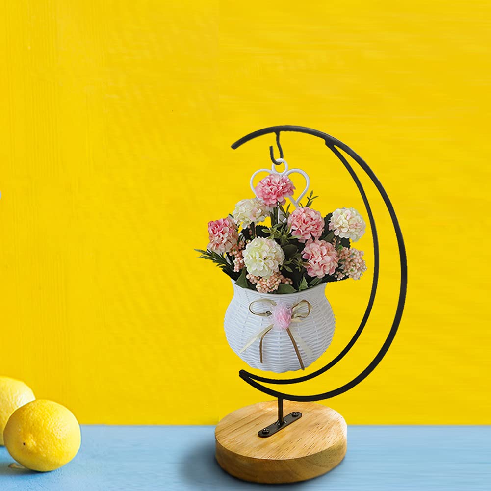 YY YEARCHY Ornament Display Stand Holder Home Wedding Decoration Rack for Hanging Glass Globe Air Plant Flower Pot Stand Iron Pot Hook Stand Terrarium Witch Ball