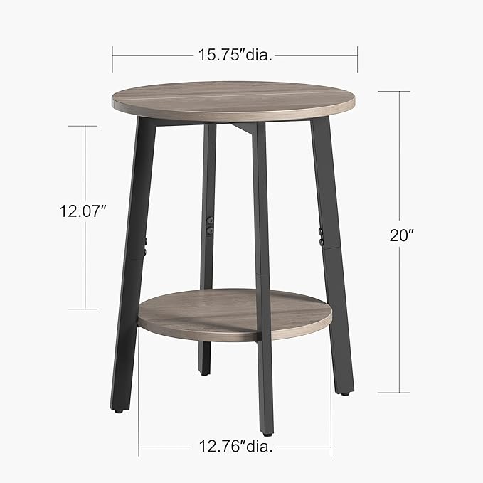 sthmec Side Table Set of 2, Small Round End Table