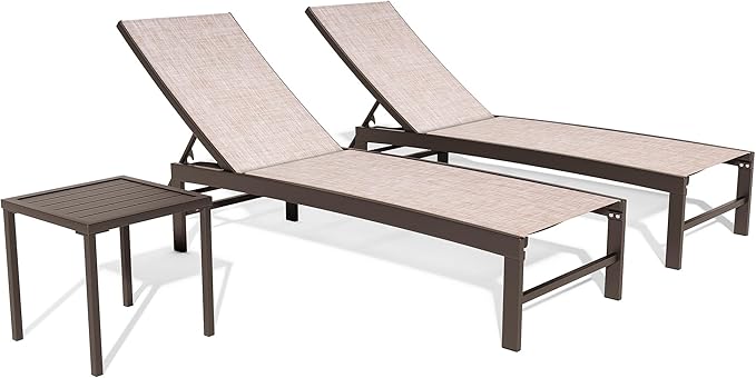 Crestlive Products Outdoor Pool Lounge Chairs Set of 2