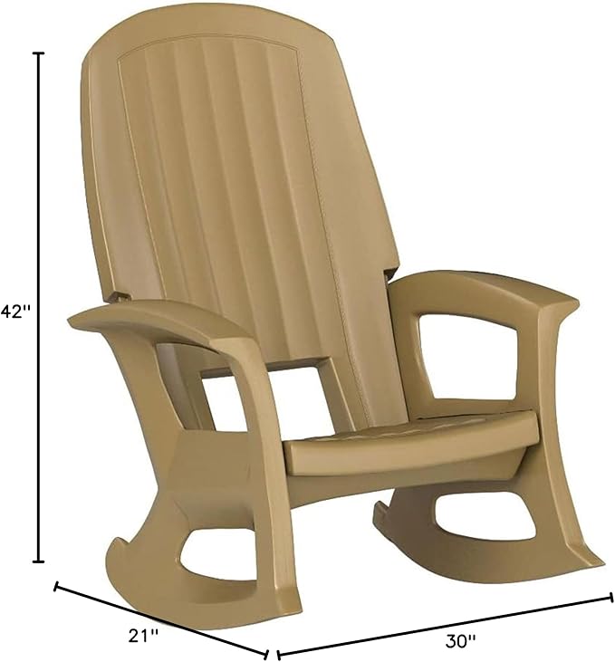 Semco Rockaway Heavy-Duty Outdoor Rocking Chair w/Low Maintenance All-Weather