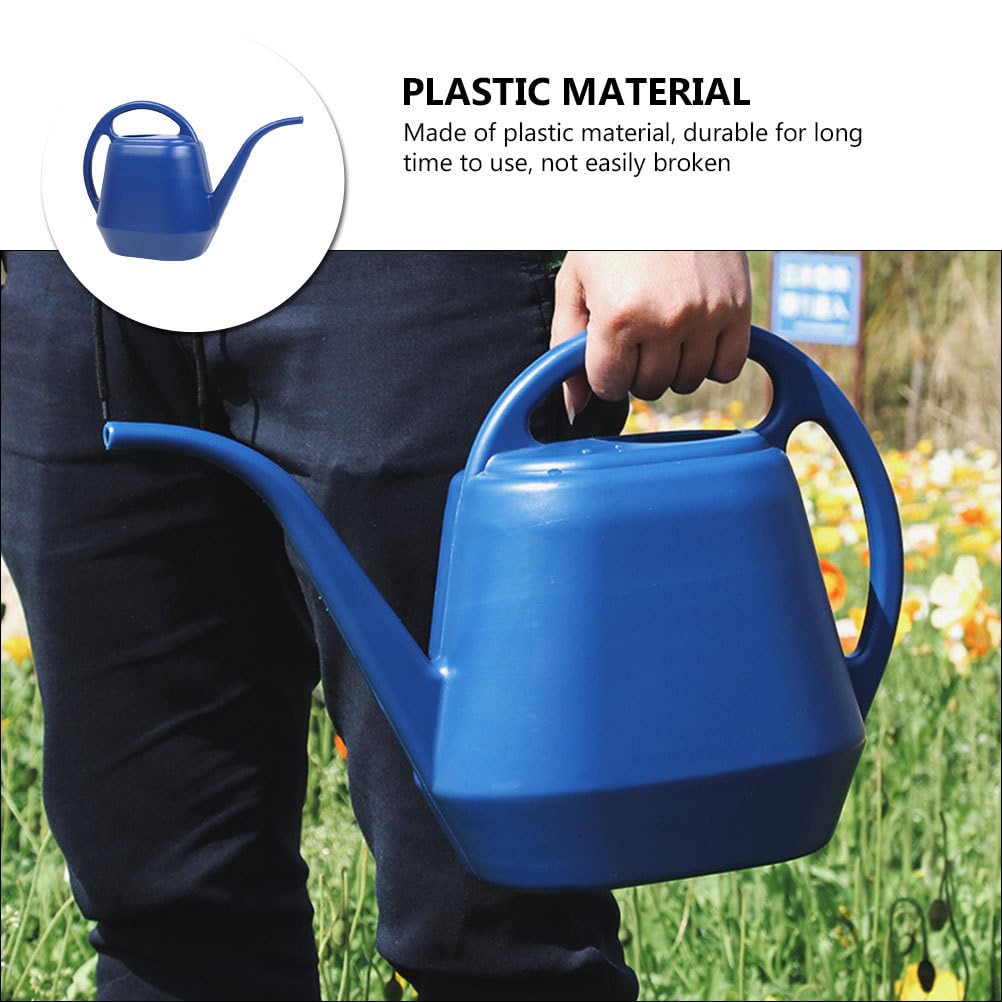 SEWACC Large Capacity Watering Can with Long Spout, Reliable Garden Sprayer for Succulents and Indoor Plants, Sturdy Plastic Watering Pot for Outdoor Flowers