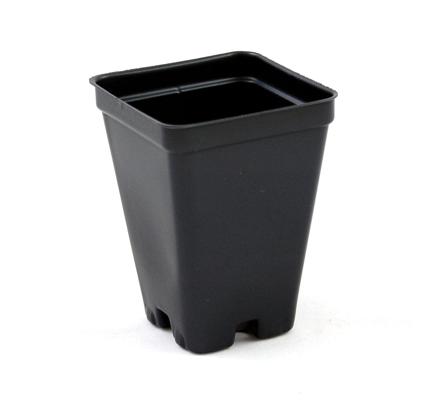 2.5 inch Square Greenhouse Pots - Black - Plastic - Deep - 25 Pack by Growers Solution