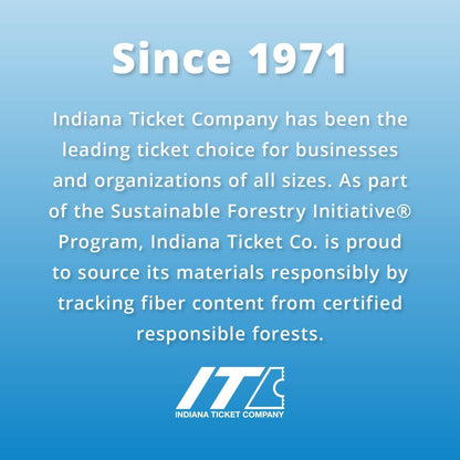 INDIANA TICKET CO. 1,000 Tangerine Raffle Tickets Double Roll, Premium Quality 50/50 Raffle Tickets, Tickets for Events, Carnivals, Door Prizes, Drinks and More