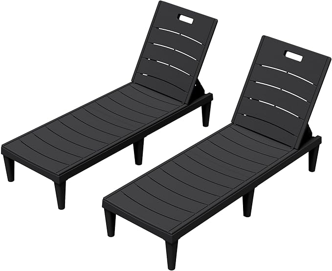Greesum Outdoor Chaise Lounge Chairs Set of 2