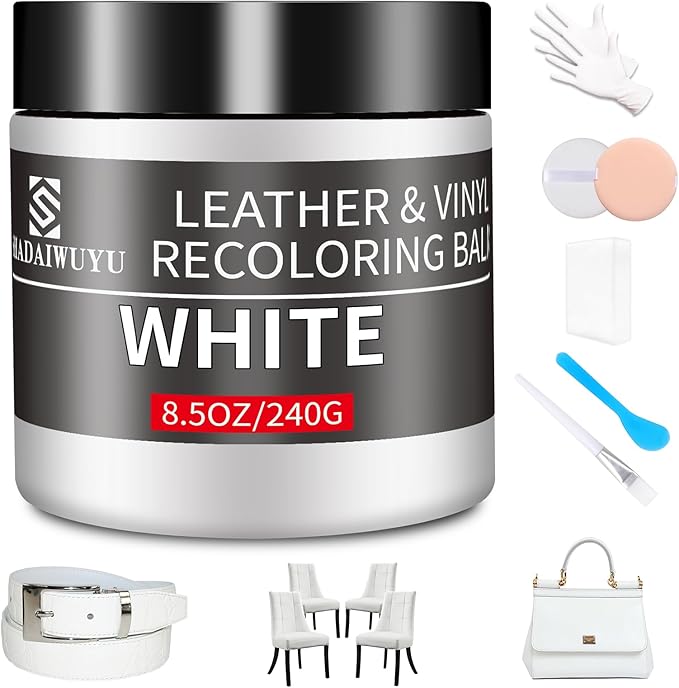 Leather Recoloring Balm, 8.5oz Leather Color Restorer, Leather Couch Scratch