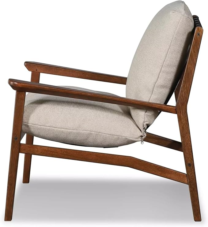 Grain Wood Furniture Solid Wood Mid Century Lounge Chair