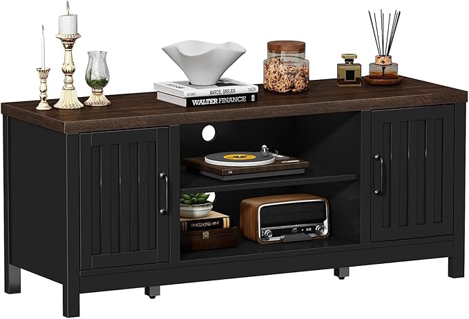 ChooChoo Farmhouse TV Stand for Televisions up to 55 inches, Entertainment