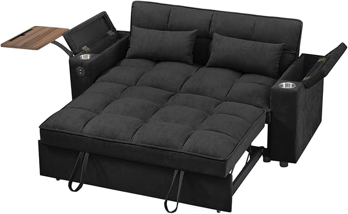 oaaktu 65''Convertible Sleeper Sofa Bed, 3-in-1 Pull Out Couch Bed