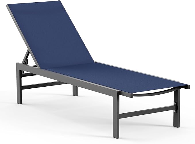 Vexwalx Outdoor Lounge Chair for Pool, Aluminum Chaise Lounge Chairs