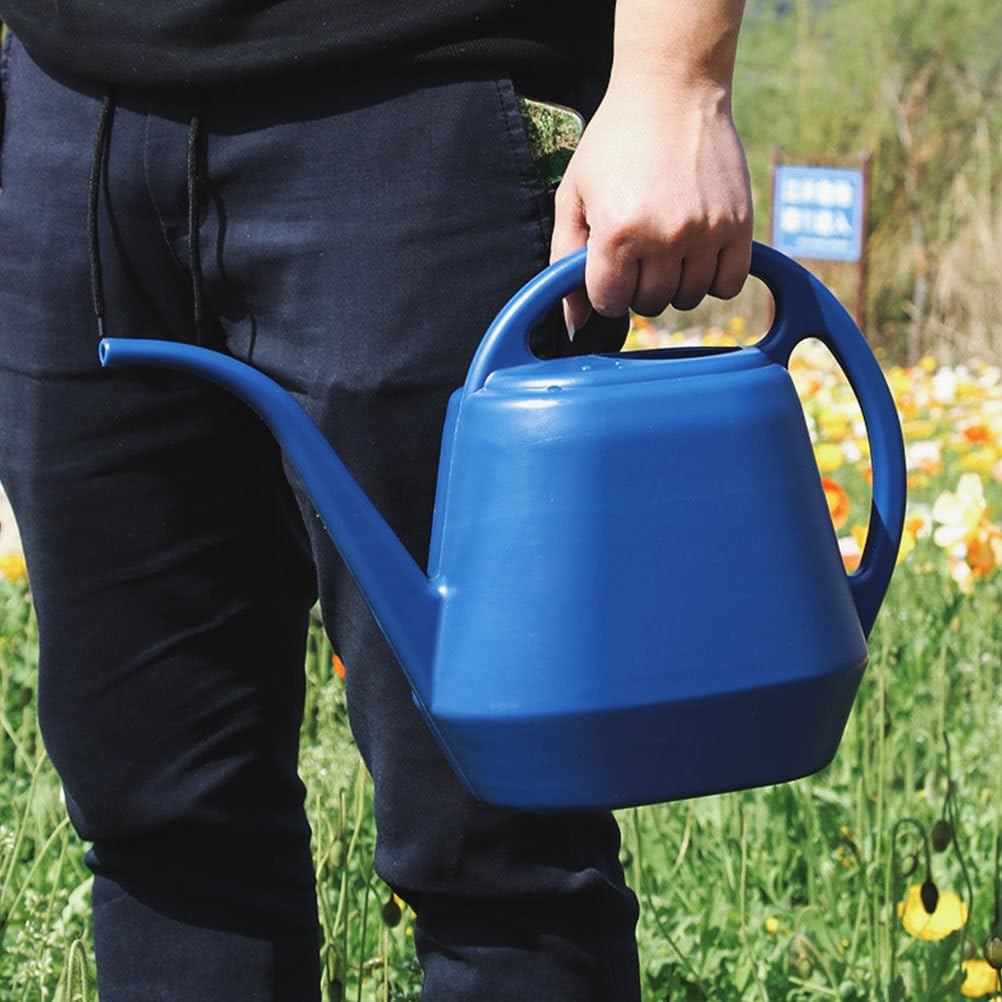 SEWACC Large Capacity Watering Can with Long Spout, Reliable Garden Sprayer for Succulents and Indoor Plants, Sturdy Plastic Watering Pot for Outdoor Flowers