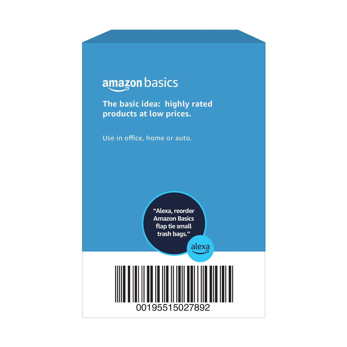 Amazon Basics Small 4 Gallon Trash Bags with Flap Ties, Fresh Scent, Odor Control, 0.5 mil Thick, 80 Count