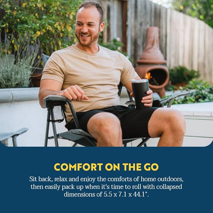 GCI Outdoor Comfort Pro Chair, Heathered Pewter Gray