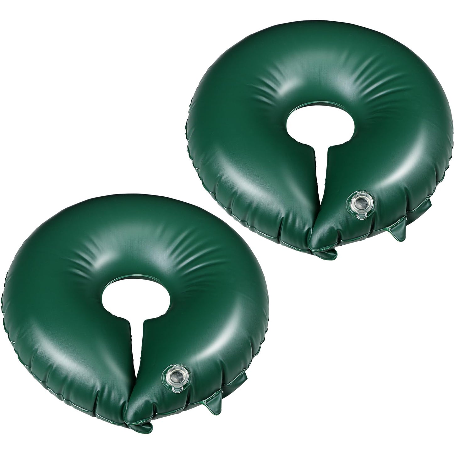 TaoBary 2 Pcs 10 Gallon Tree Watering Ring Bag Slow Release Watering Bag Deep Root Automatic Drip System PVC Drip Irrigation Pouch Donuts for Newly Planted Multi Trunk Trees Shrubs (Green)